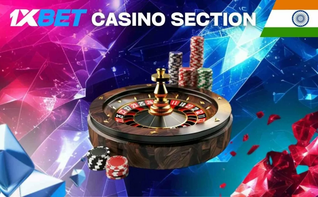 Casino Games Section at 1xbet India platform